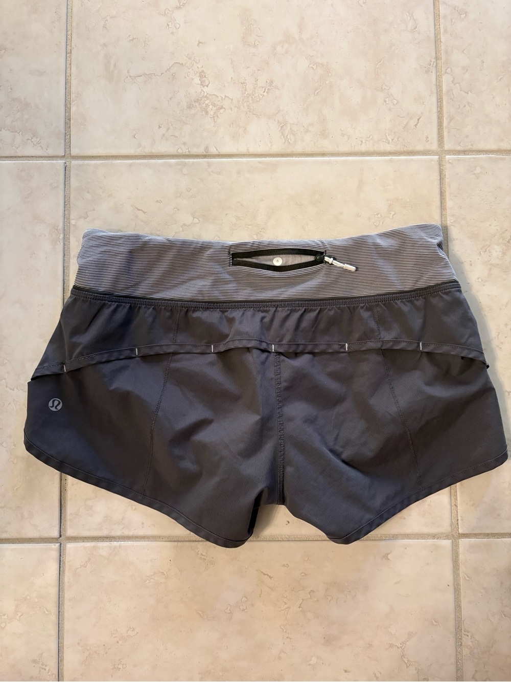lululemon athletica Women’s Charcoal and Light Gray Athletic Shorts